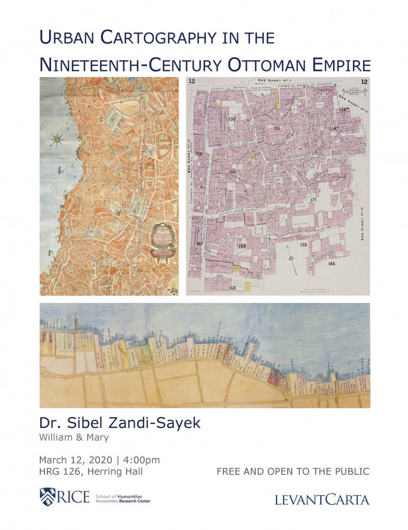 *postponed* new date TBD - Urban Cartography in the Nineteenth-Century Ottoman 