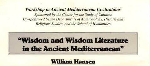 Wisdom and Wisdom Literature in the Ancient Mediterranean